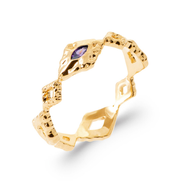 Bague plaqué Or 750 pierre(s) synthétique(s)
