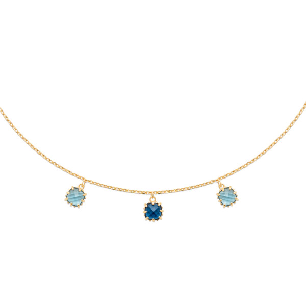 Collier plaqué Or 750 pierre(s) synthétique(s)