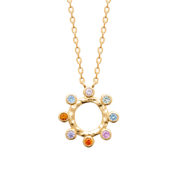Collier plaqué Or 750 pierre(s) synthétique(s)