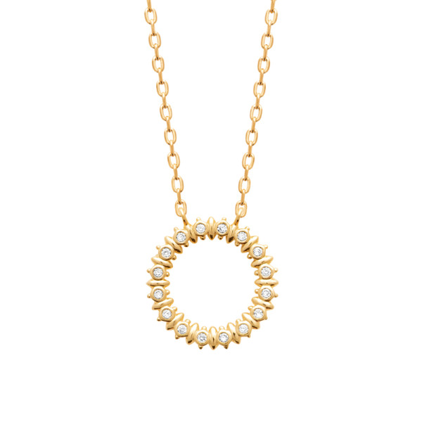 Collier plaqué Or 750 oxyde(s) de zirconium 