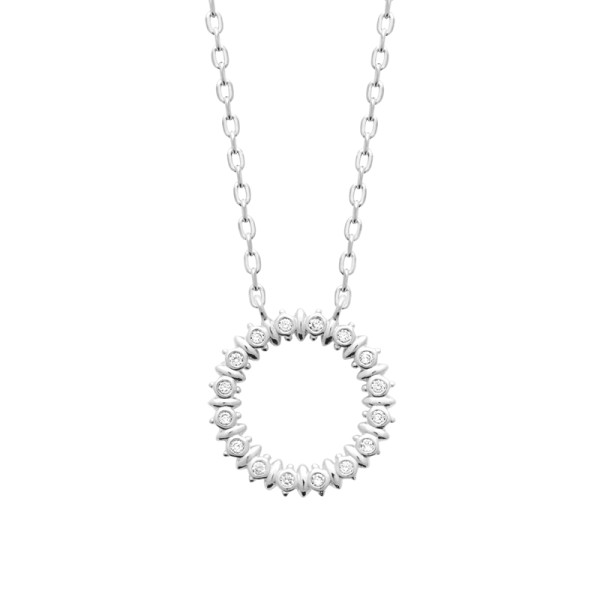 Collier argent 925 rhodié oxyde(s) de zirconium 