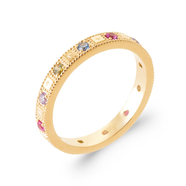Bague plaqué Or 750 pierre(s) synthétique(s)