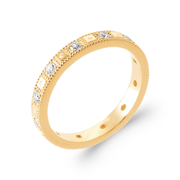 Bague plaqué Or 750 oxyde(s) de zirconium 