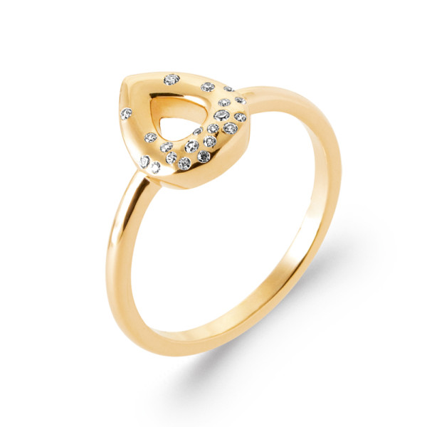 Bague plaqué Or 750 oxyde(s) de zirconium 