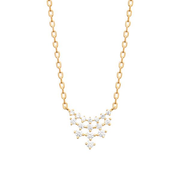 Collier plaqué Or 750 oxyde(s) de zirconium 