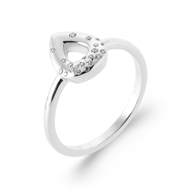 Bague argent 925 rhodié oxyde(s) de zirconium 