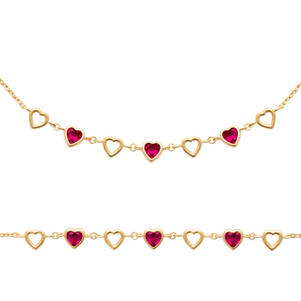 Collier plaqué Or 750 pierre(s) synthétique(s)