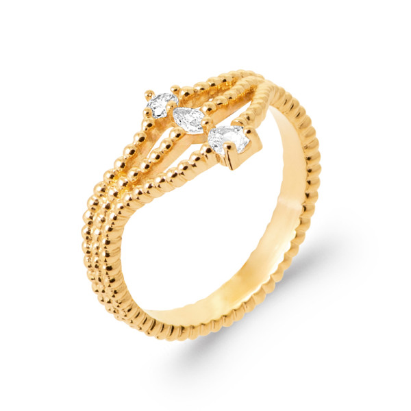 Bague plaqué Or 750...