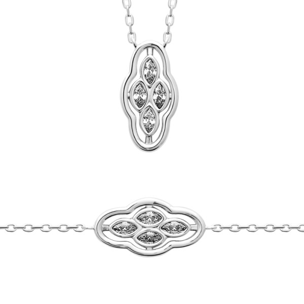 Collier argent 925 rhodié...