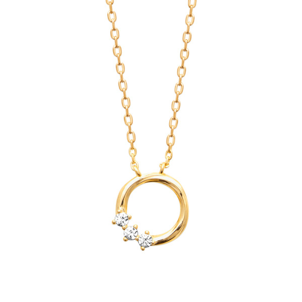 Collier plaqué Or 750 oxyde(s) de zirconium 