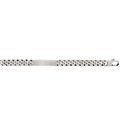 Gourmette homme argent maille vieillie gravure offerte !