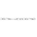 Gourmette argent maille figaro 1+1 9mm. gravure offerte !