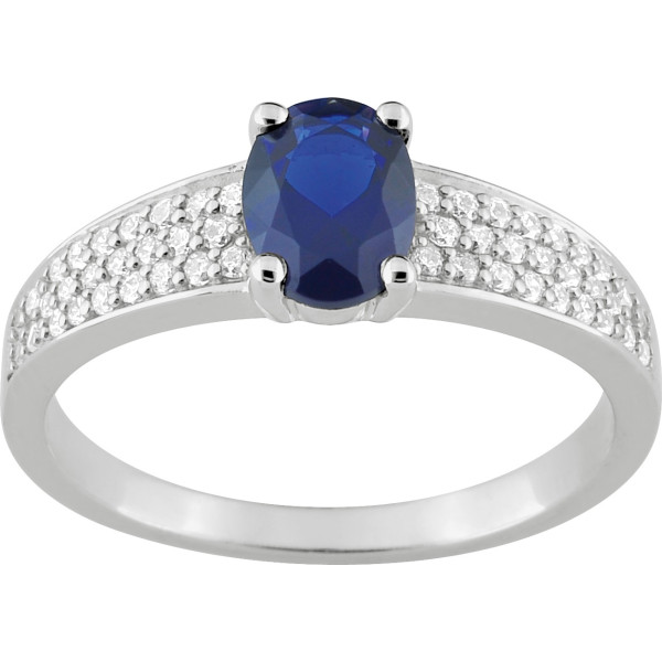 Bague argent saphir oxyde...