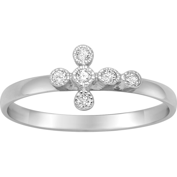 Bague argent croix oxyde de...
