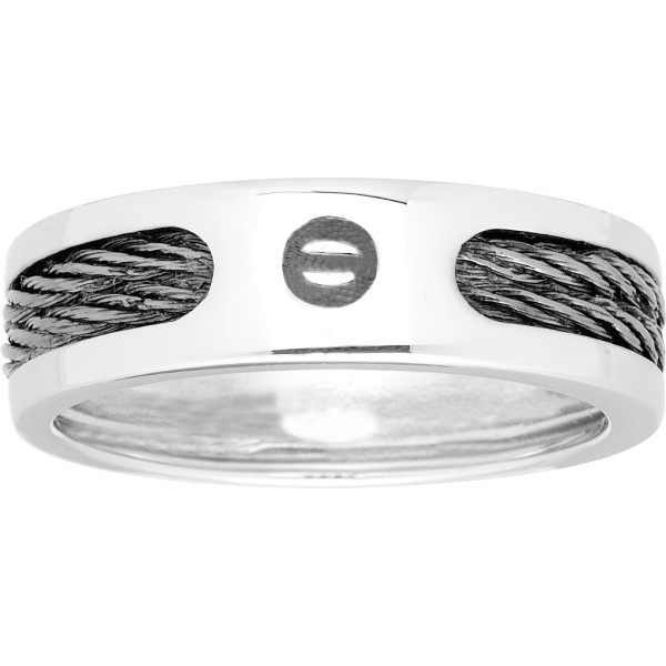 Bague argent vis câble