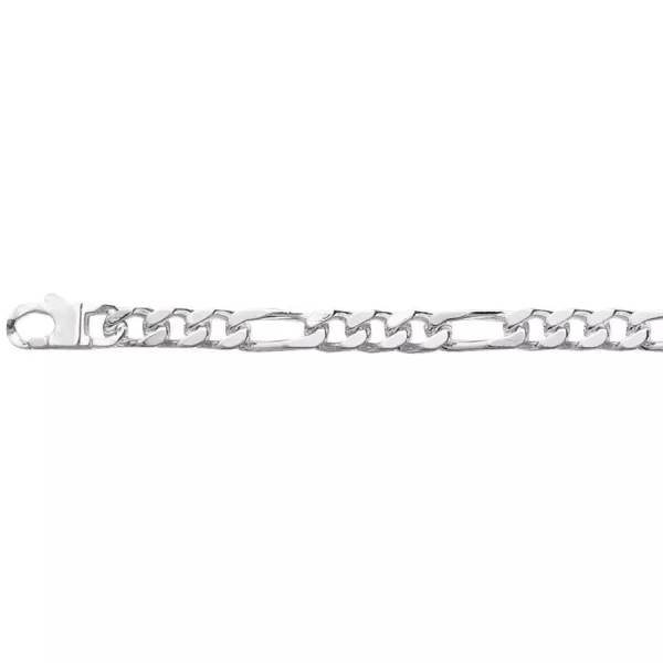 Bracelet argent figaro 1 et 3