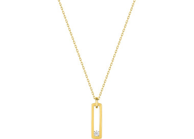 Collier oxyde(s) de zirconium Or Jaune 375
