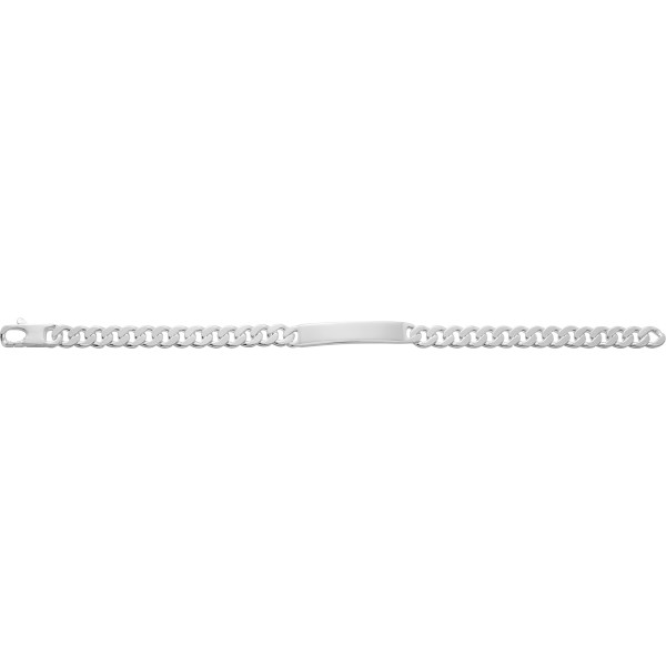 Gourmette 6mm argent poli 18cm