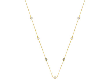 Collier oxyde(s) de zirconium Or Jaune 375