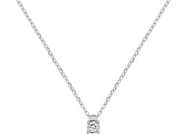 Collier diamant 0.06ct Or Blanc 375
