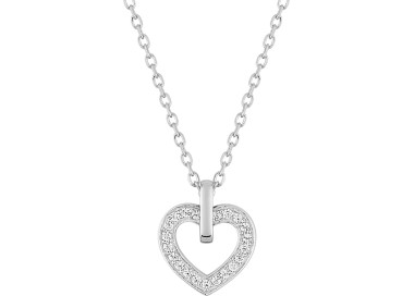 Collier 42cm oxyde(s) de zirconium Or Blanc 375