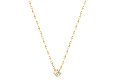 Collier oxyde(s) de zirconium Or Jaune 375