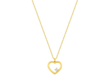 Collier oxyde de zirconium Or Jaune 375