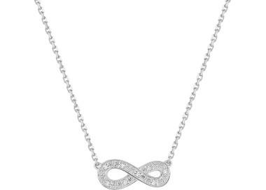 Collier diamant 0.024 Or Blanc 750