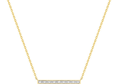 Collier 42cm diamant 0.054 bicolore Or 750