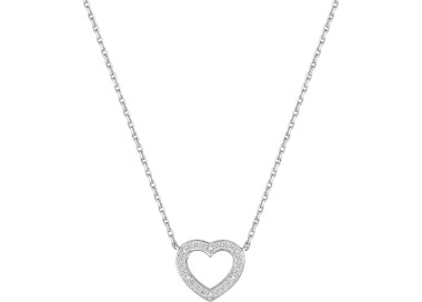 Collier diamant 0.018ct Or Blanc 750