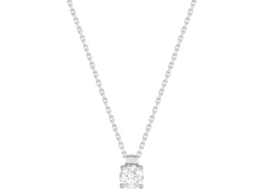 Collier diamant 0.40 Or Blanc 750