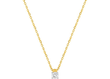 Collier diamant 0.15 bicolore Or 750