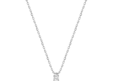 Collier diamant 0.072 Or Blanc 750