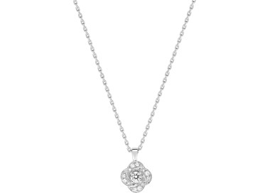 Collier diamant 0.12+0.080.20 Or Blanc 750