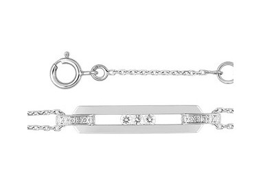 Bracelet diamant 0.11 Or Blanc 750