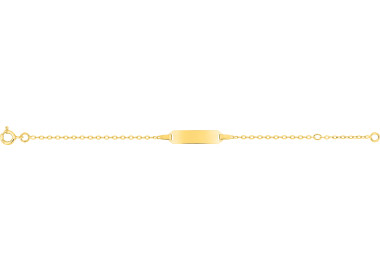 Gourmette bébé Or Jaune 750 13cm