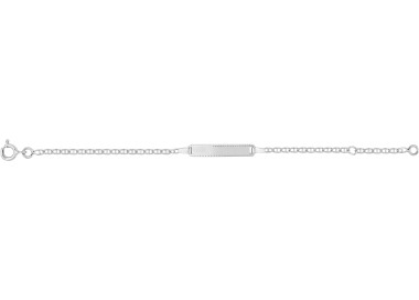Gourmette bébé Or Blanc 750 13cm