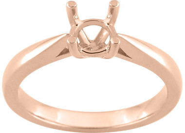 Solitaire monture pour.0.70cts Or Rose 750