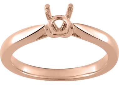 Solitaire monture pour.0.50cts Or Rose 750