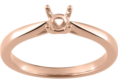 Solitaire monture pour.0.40cts Or Rose 750