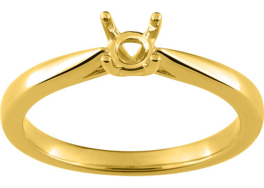 Solitaire monture pour.0.40cts Or Jaune 750