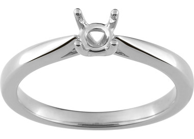 Solitaire monture pour.0.40cts Or Blanc 750