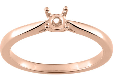 Solitaire monture pour.0.30cts Or Rose 750