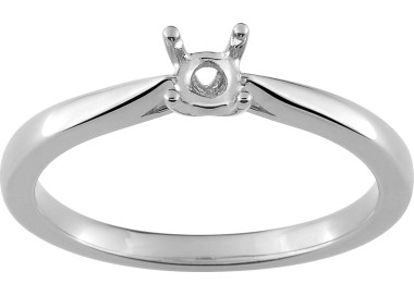 Solitaire monture pour.0.30cts Or Blanc 750
