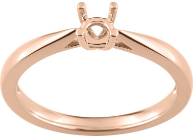 Solitaire monture pour.0.20cts Or Rose 750