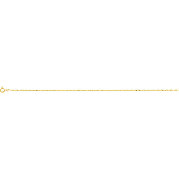 Chaîne Singapour en or jaune 750 millièmes, 1,7 mm de largeur