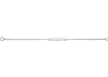 Gourmette bébé Or Blanc 750