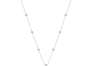 Collier oxyde(s) de zirconium Or Blanc 750 42cm