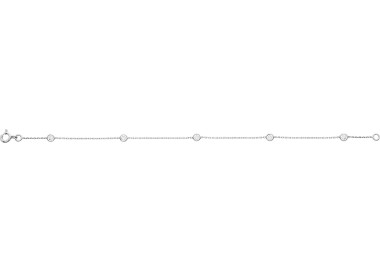 Bracelet oxyde(s) de zirconium Or Blanc 750 18cm