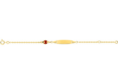 Gourmette bébé coccinelle Or Jaune 750 14cm